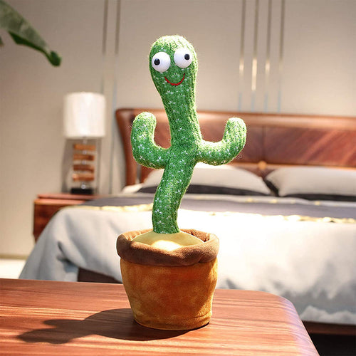 Rechargeable Cute Dancing Cactus Toy With Music and LED Lights